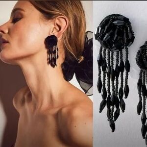 Free People Stella Dangle Earrings Rose Rossett